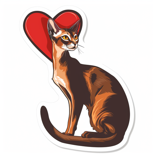 Abyssinian Cat astronaut majestic Expressive surreal Vinyl Decal Sticker for Car, Laptop, Tumbler and more # F021275-4" x 4"