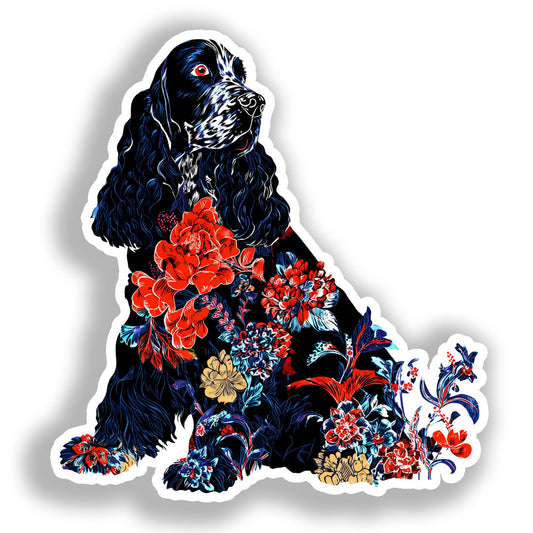Cocker Spaniel Dog Vinyl Decal Sticker for Car, Laptop, Tumbler and more # A018785-4" x 4"