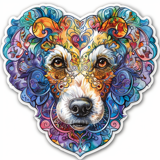 Poodle Dog heartcore Vinyl Decal Sticker for Car, Laptop, Tumbler and more # F012316