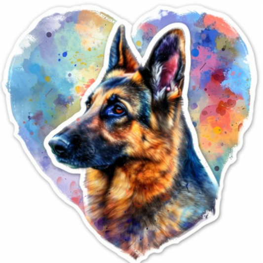 German Shepherd Dog Vinyl Decal Sticker for Car, Laptop, Tumbler and more # F011421