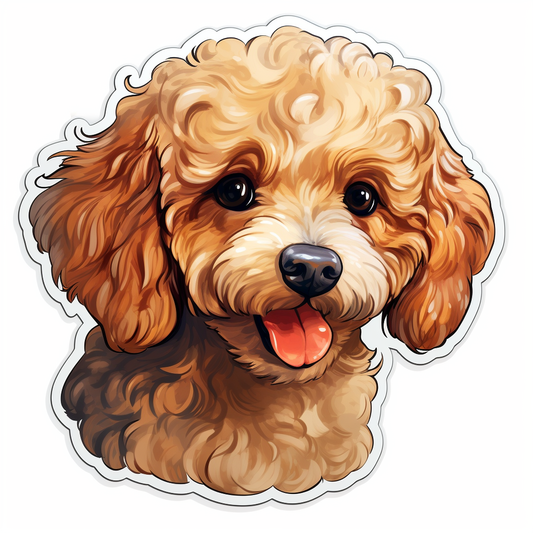 Poodle dog Vinyl Decal Sticker for Car, Laptop, Tumbler and more # F012214