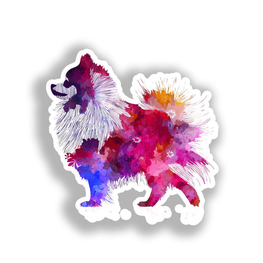 Pomeranian Dog Vinyl Decal Sticker for Car, Laptop, Tumbler and more # A017358-4" x 4"