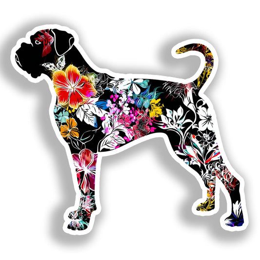 Boxer Dog Vinyl Decal Sticker for Car, Laptop, Tumbler and more # A018976-4" x 4"