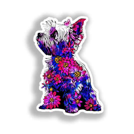 Yorkshire Terrier Dog Vinyl Decal Sticker for Car, Laptop, Tumbler and more # A017155-4" x 4"