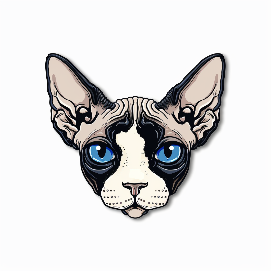 Sphynx Cat Vinyl Decal Sticker for Car, Laptop, Tumbler and more # F010147