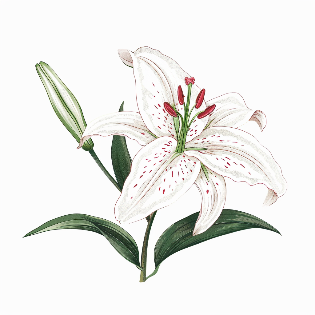 Lily flower majestic Expressive surreal Vinyl Decal Sticker for Car, Laptop, Tumbler and more # F023238