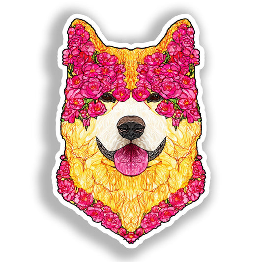Akita Dog Vinyl Decal Sticker for Car, Laptop, Tumbler and more # A018815-4" x 4"