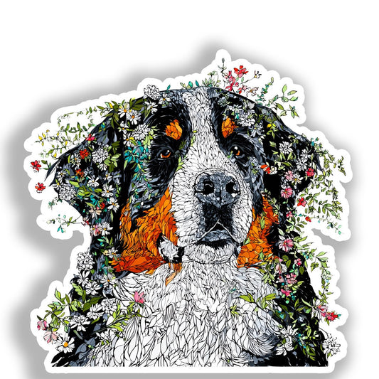 Bernese Mountain Dog Vinyl Decal Sticker for Car, Laptop, Tumbler and more # A018607-4" x 4"