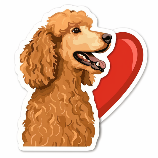 Poodle Dog heartcore Vinyl Decal Sticker for Car, Laptop, Tumbler and more # F012381