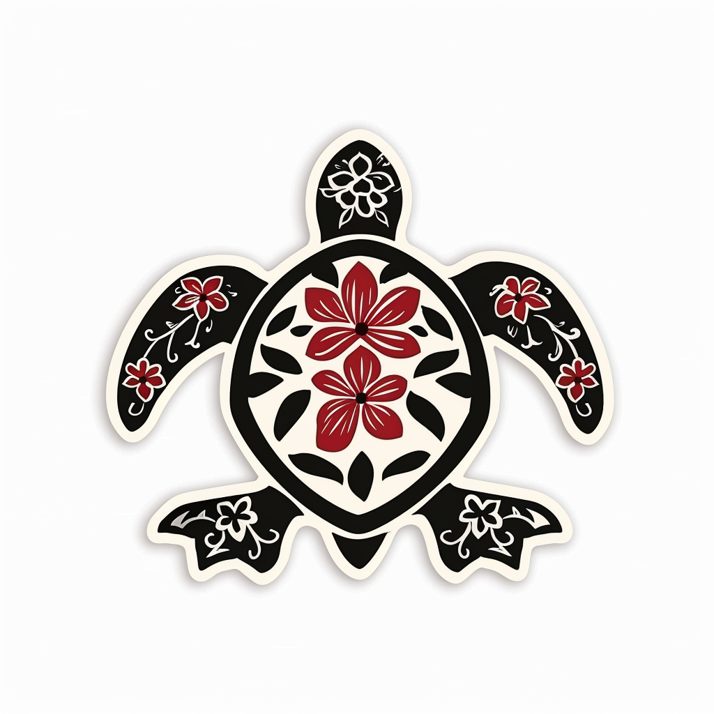 Sticker of a turtle majestic Expressive surreal Vinyl Decal Sticker for Car, Laptop, Tumbler and more # F022072