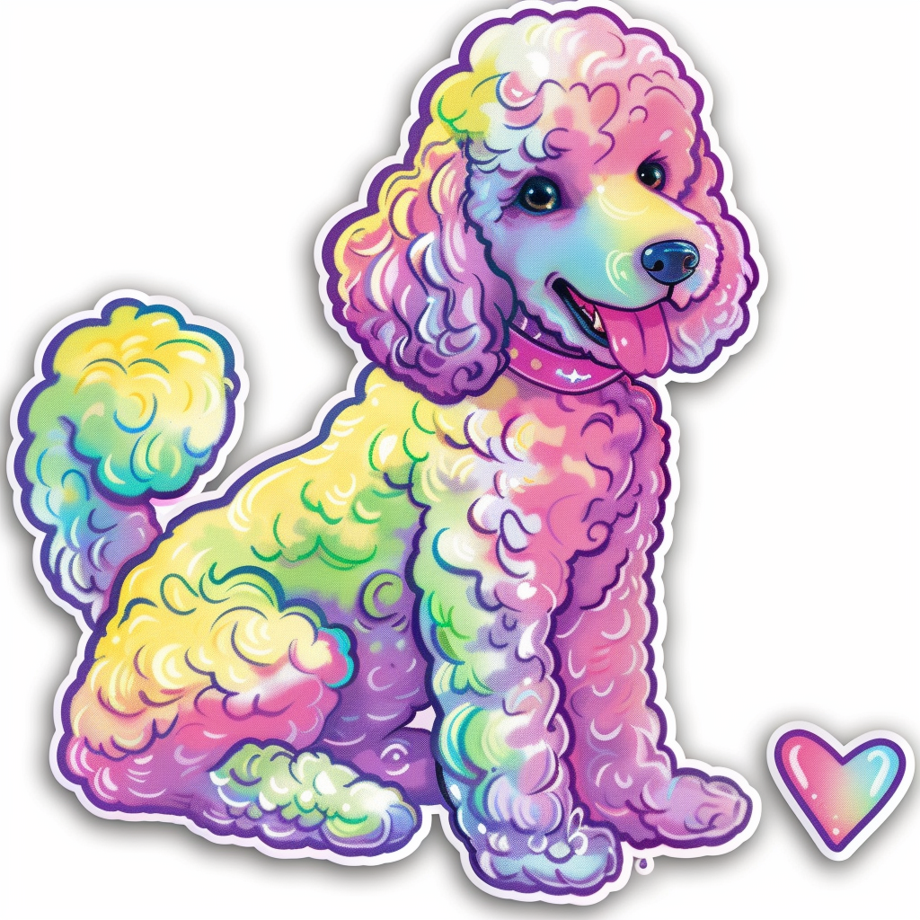 Poodle Dog heartcore Vinyl Decal Sticker for Car, Laptop, Tumbler and more # F012299