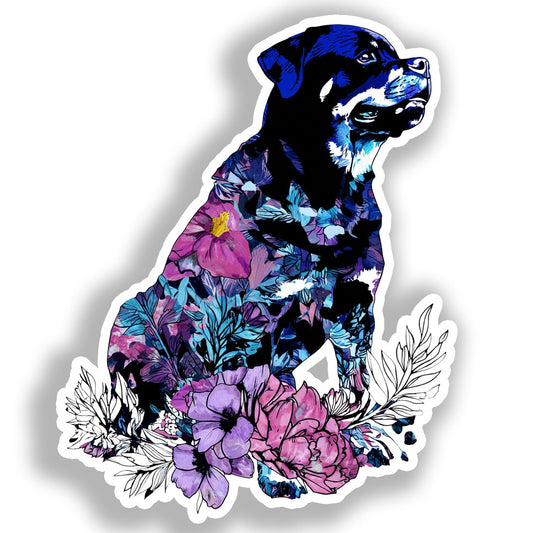 Rottweiler Dog Vinyl Decal Sticker for Car, Laptop, Tumbler and more # A018106-4" x 4"