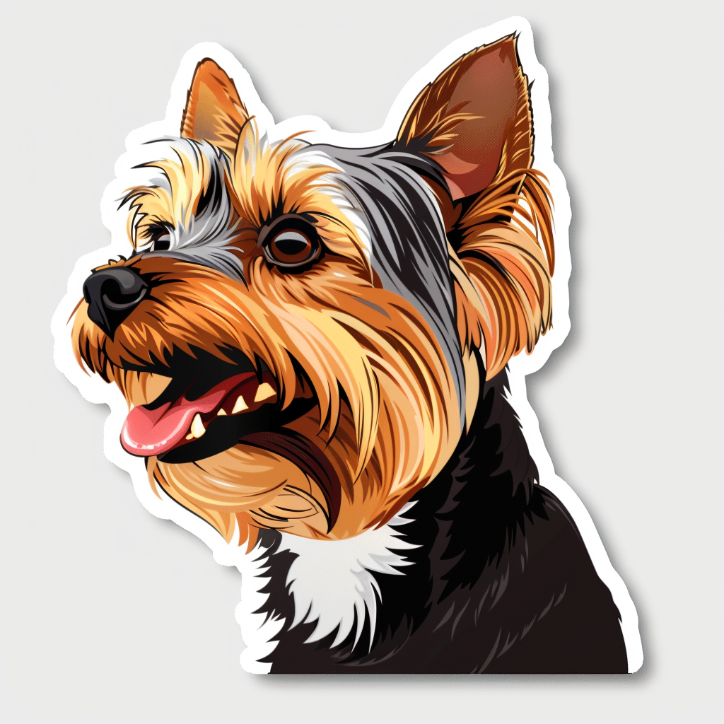 Yorkshire Terrier Dog Vinyl Decal Sticker for Car, Laptop, Tumbler and more # F07673