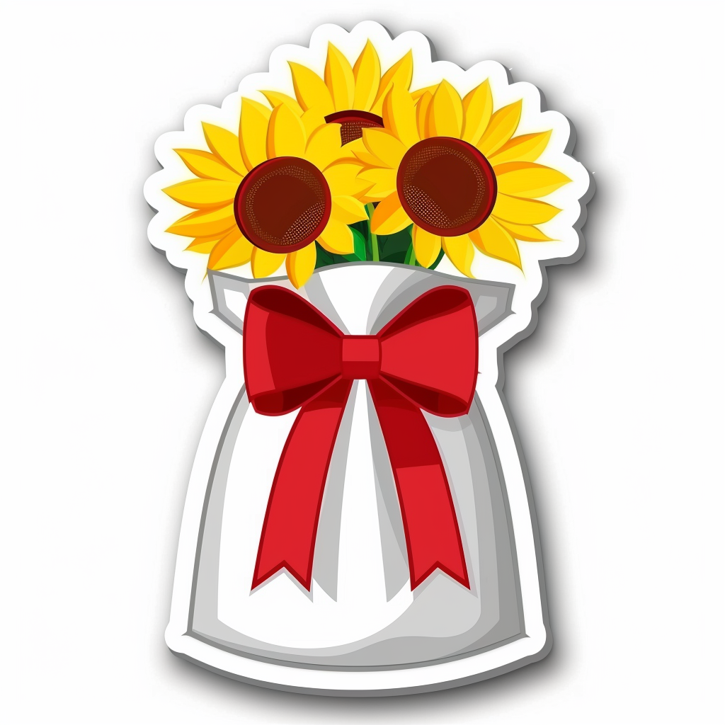 Sunflowers Expressive surreal Vinyl Decal Sticker for Car, Laptop, Tumbler and more # F018125