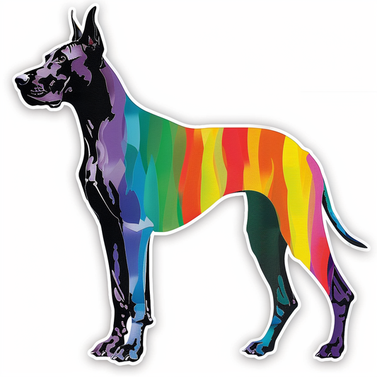 Great Dane Dog Expressive surreal Vinyl Decal Sticker for Car, Laptop, Tumbler and more # F022649