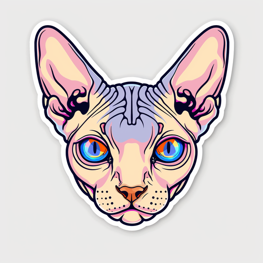 Sphynx Cat Vinyl Decal Sticker for Car, Laptop, Tumbler and more # F07703