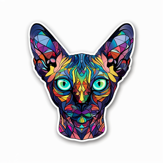 Sphynx Cat Vinyl Decal Sticker for Car, Laptop, Tumbler and more # F010081