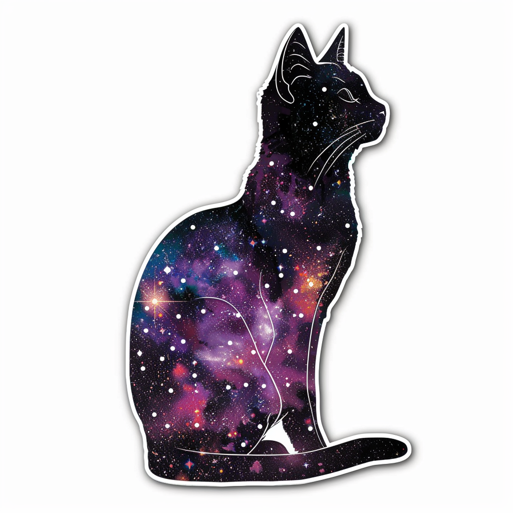 American Shorthair Cat majestic Expressive surreal Vinyl Decal Sticker for Car, Laptop, Tumbler and more # F018899