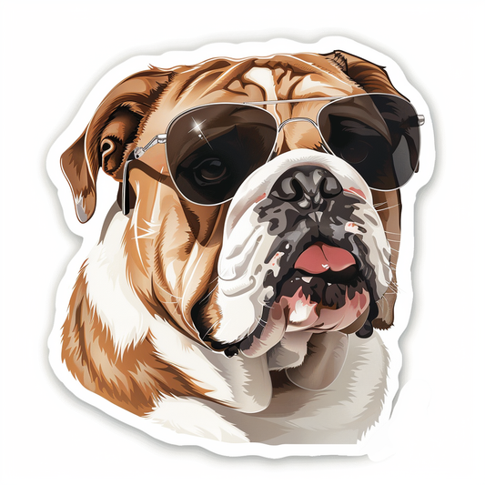 Bulldog Dog majestic Expressive surreal Vinyl Decal Sticker for Car, Laptop, Tumbler and more # F017423
