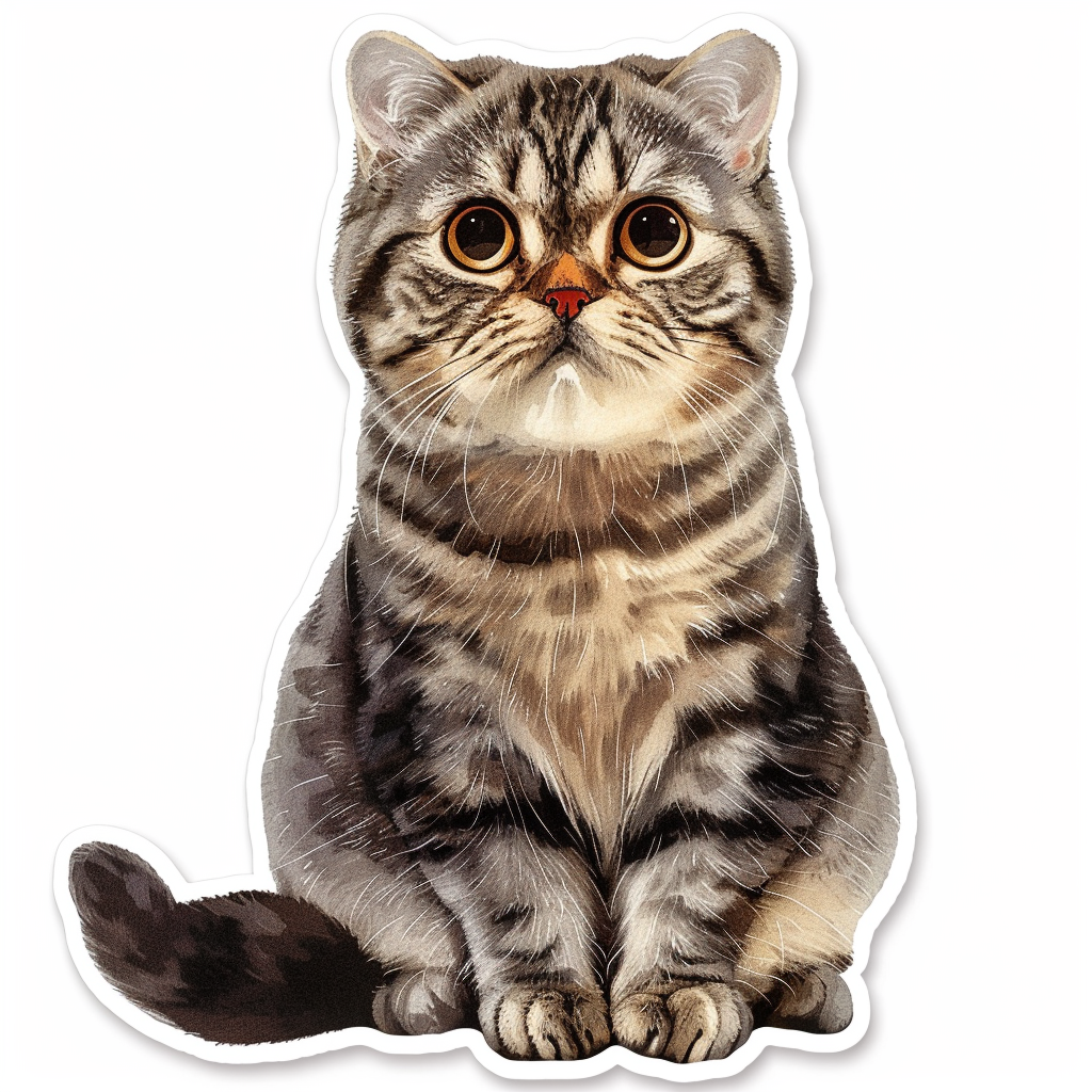 Scottish Fold cat Vinyl Decal Sticker for Car, Laptop, Tumbler and more # F07827