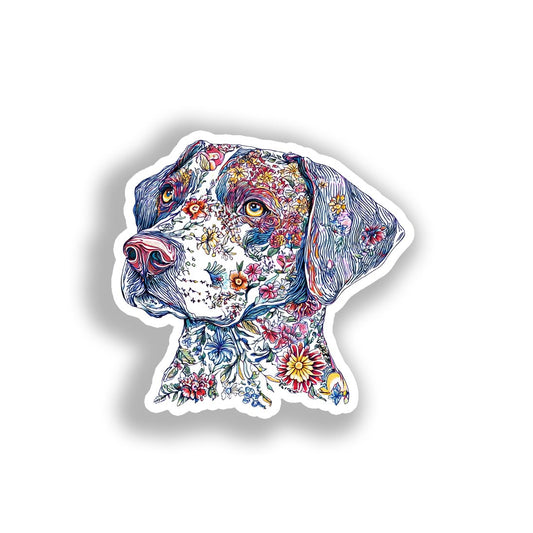 Medium Breed Dog Vinyl Decal Sticker for Car, Laptop, Tumbler and more # A019414-4" x 4"