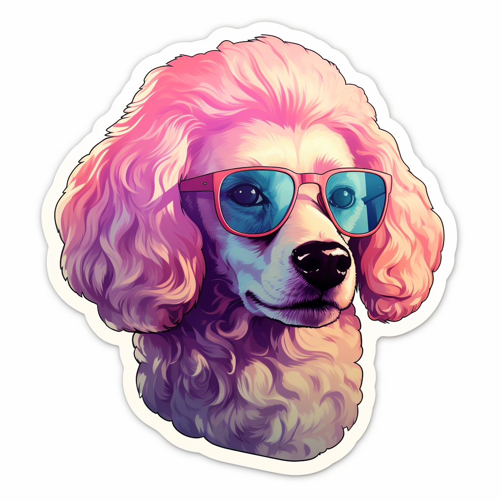 Poodle dog Vinyl Decal Sticker for Car, Laptop, Tumbler and more # F012200