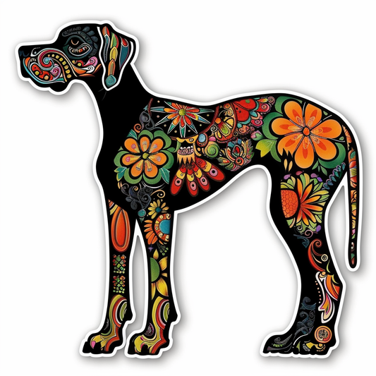 Adorable Great Dane Dog Expressive surreal Vinyl Decal Sticker for Car, Laptop, Tumbler and more # F017935