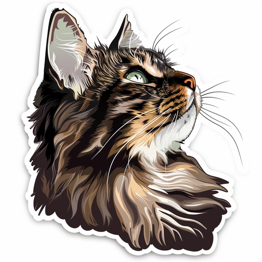 Maine Coon cat Vinyl Decal Sticker for Car, Laptop, Tumbler and more # F07564