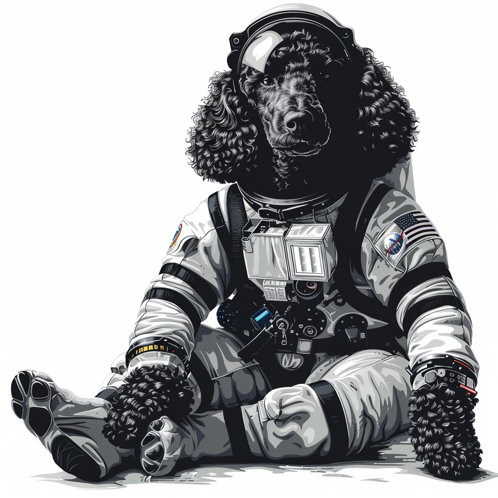 Poodle Dog astronaut Vinyl Decal Sticker for Car, Laptop, Tumbler and more # F012546