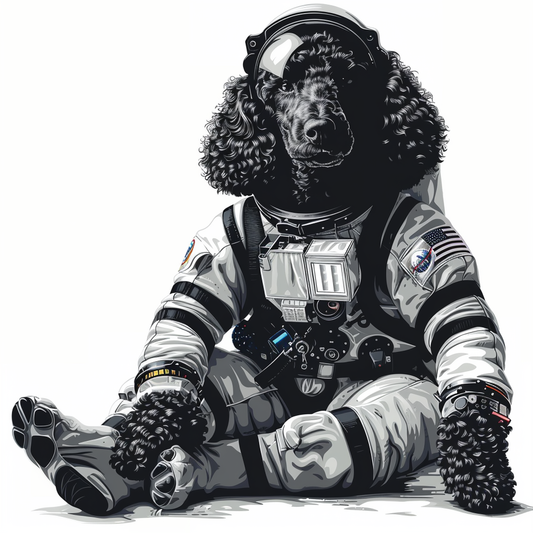 Poodle Dog astronaut Vinyl Decal Sticker for Car, Laptop, Tumbler and more # F012546