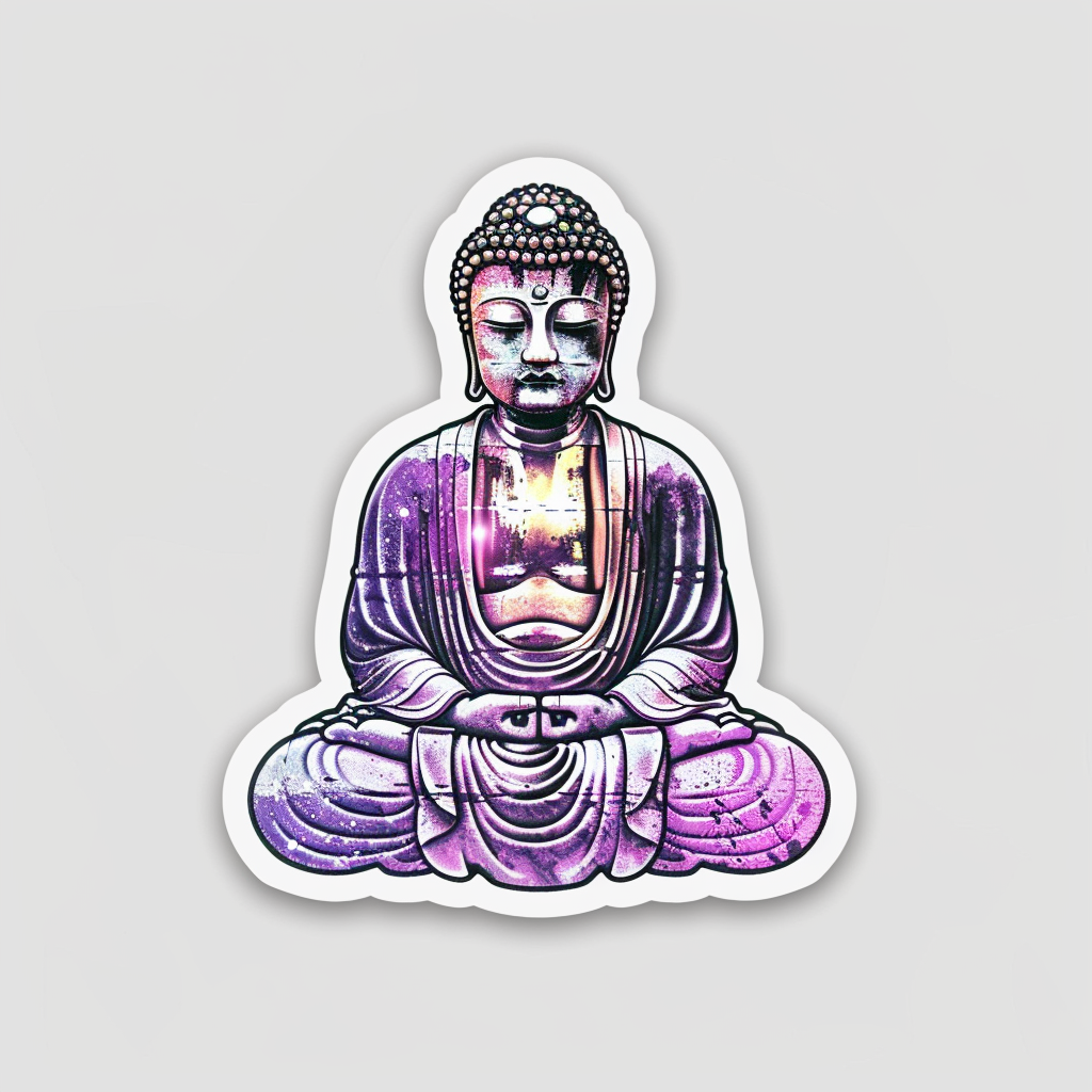 Buddha galaxy majestic Expressive surreal Vinyl Decal Sticker for Car, Laptop, Tumbler and more # F017136