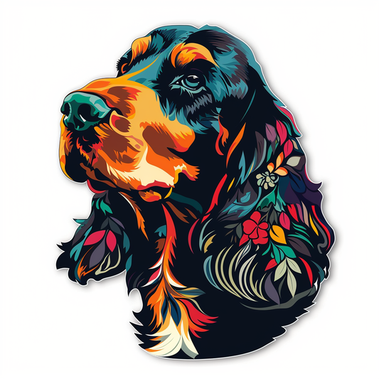 Sticker of a Cocker Spaniel Dog majestic Expressive surreal Vinyl Decal Sticker for Car, Laptop, Tumbler and more # F020158