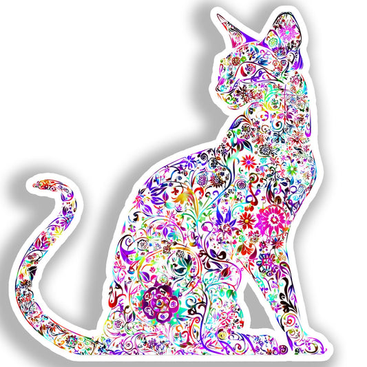 Egyptian Mau Cat Vinyl Decal Sticker for Car, Laptop, Tumbler and more # A019622-4" x 4"