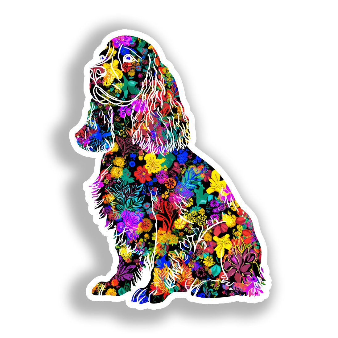 Cocker Spaniel Dog Vinyl Decal Sticker for Car, Laptop, Tumbler and more # A018806-4" x 4"