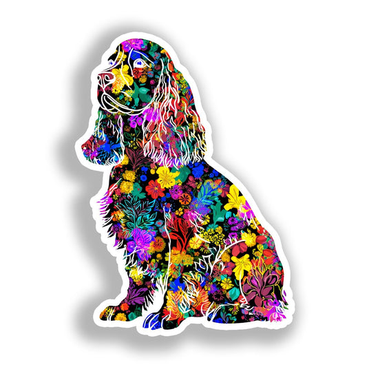 Cocker Spaniel Dog Vinyl Decal Sticker for Car, Laptop, Tumbler and more # A018806-4" x 4"