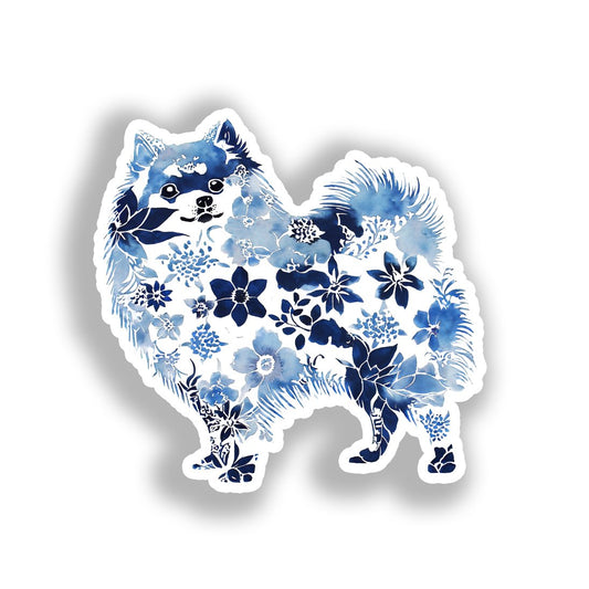 Pomeranian Dog Vinyl Decal Sticker for Car, Laptop, Tumbler and more # A017491-4" x 4"