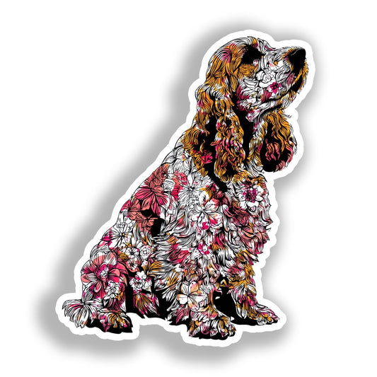 Cocker Spaniel Dog Vinyl Decal Sticker for Car, Laptop, Tumbler and more # A019786-4" x 4"