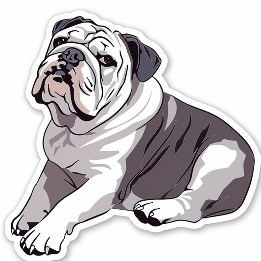 Bulldog Dog majestic Expressive surreal Vinyl Decal Sticker for Car, Laptop, Tumbler and more # F017570