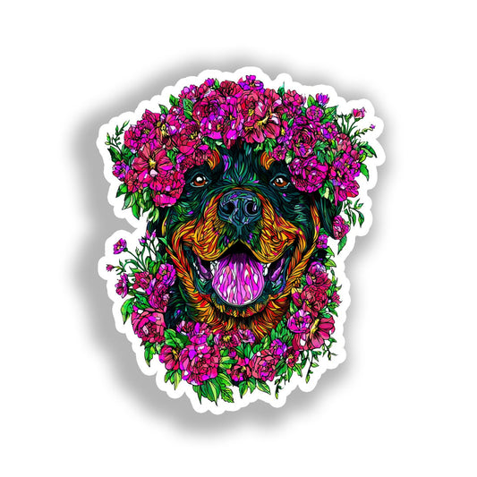Rottweiler Dog Vinyl Decal Sticker for Car, Laptop, Tumbler and more # A018138-4" x 4"