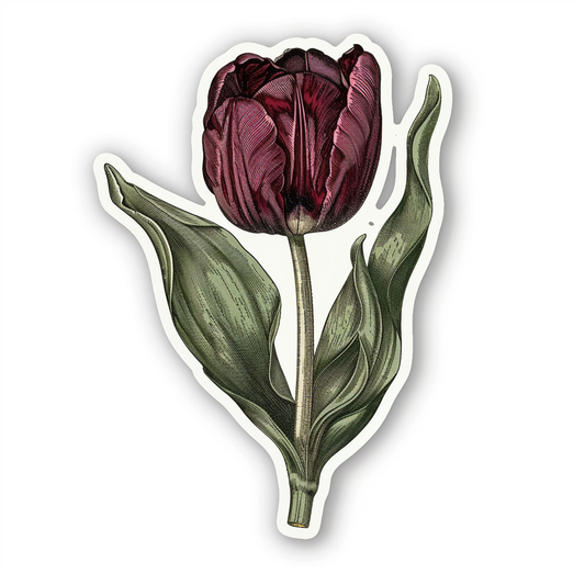 Sticker of a Tulip flower Vinyl Decal Sticker for Car, Laptop, Tumbler and more # F023399