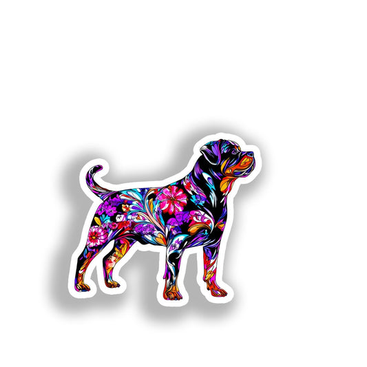 Rottweiler Dog Vinyl Decal Sticker for Car, Laptop, Tumbler and more # A018303-4" x 4"