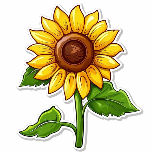 Sunflower flower majestic Expressive surreal Vinyl Decal Sticker for Car, Laptop, Tumbler and more # F023070