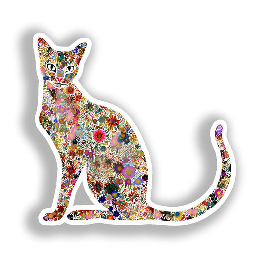 Abyssian Cat Vinyl Decal Sticker for Car, Laptop, Tumbler and more # A018856-4" x 4"