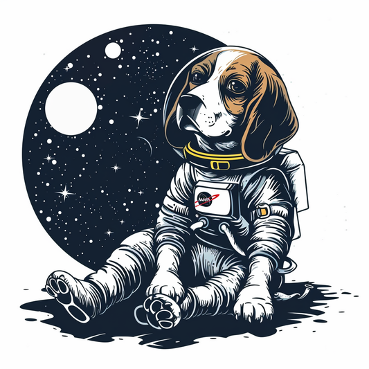Beagle dog astronaut Vinyl Decal Sticker for Car, Laptop, Tumbler and more # F011972