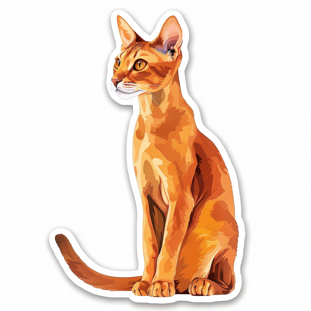 Abyssinian cat Vinyl Decal Sticker for Car, Laptop, Tumbler and more # F07920