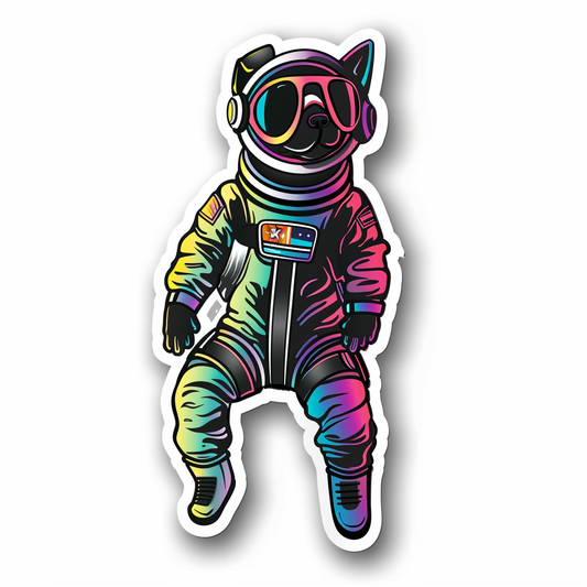 Adorable Cornish Rex Cat Expressive surreal Vinyl Decal Sticker for Car, Laptop, Tumbler and more # F021463-4" x 4"