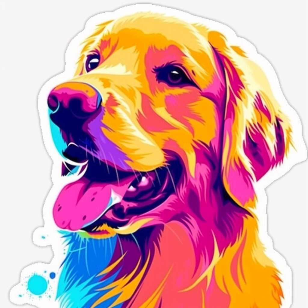 Golden Retriever Dog Vinyl Decal Sticker for Car, Laptop, Tumbler and more # F010576
