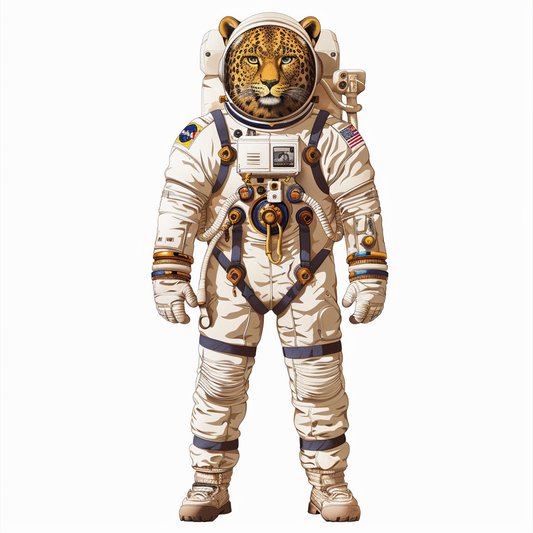 Leopard majestic Expressive surreal Vinyl Decal Sticker for Car, Laptop, Tumbler and more # F022506