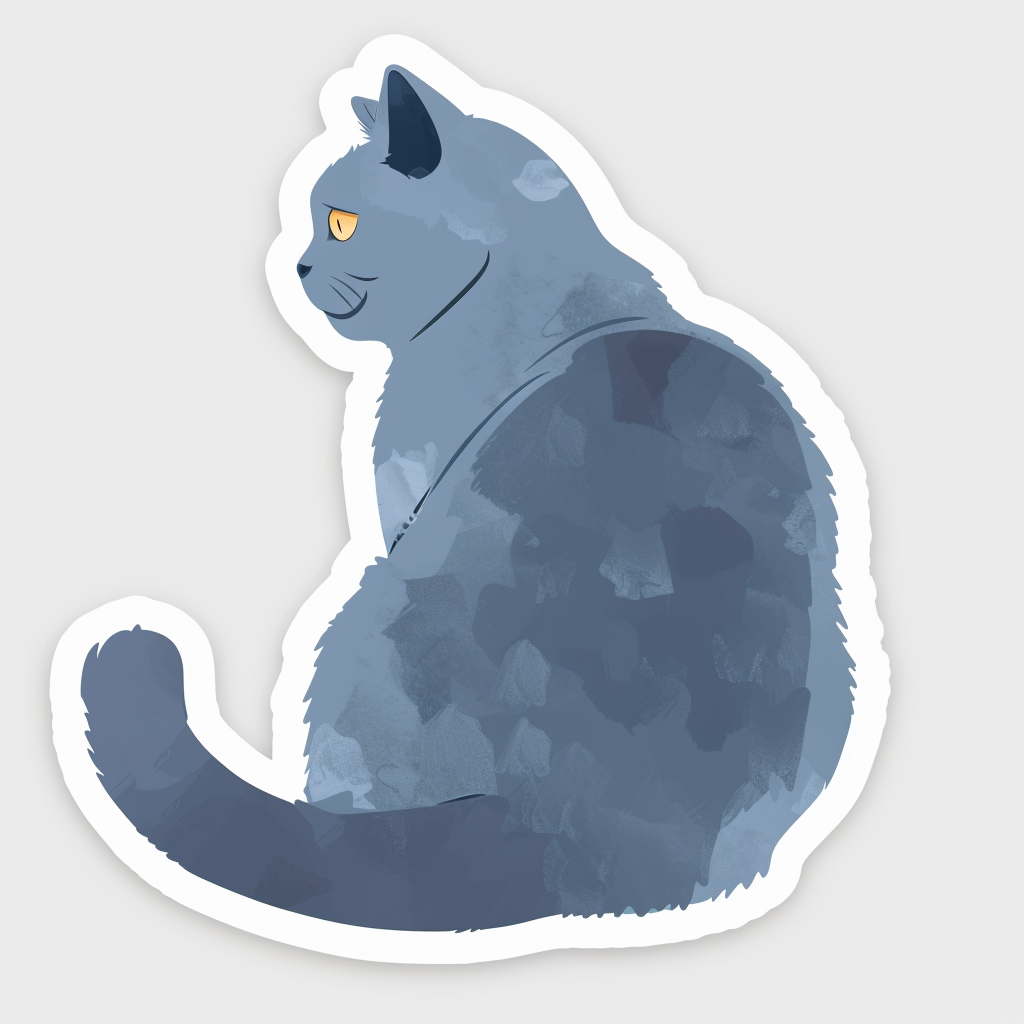 Russian Blue cat Vinyl Decal Sticker for Car, Laptop, Tumbler and more # F07931