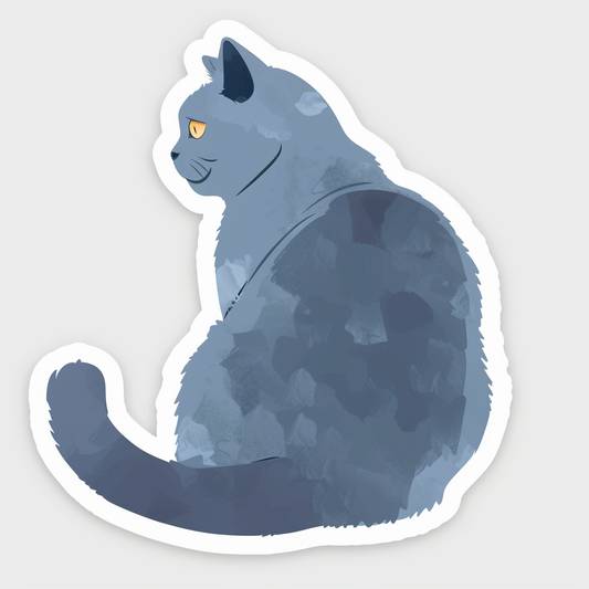 Russian Blue cat Vinyl Decal Sticker for Car, Laptop, Tumbler and more # F07931